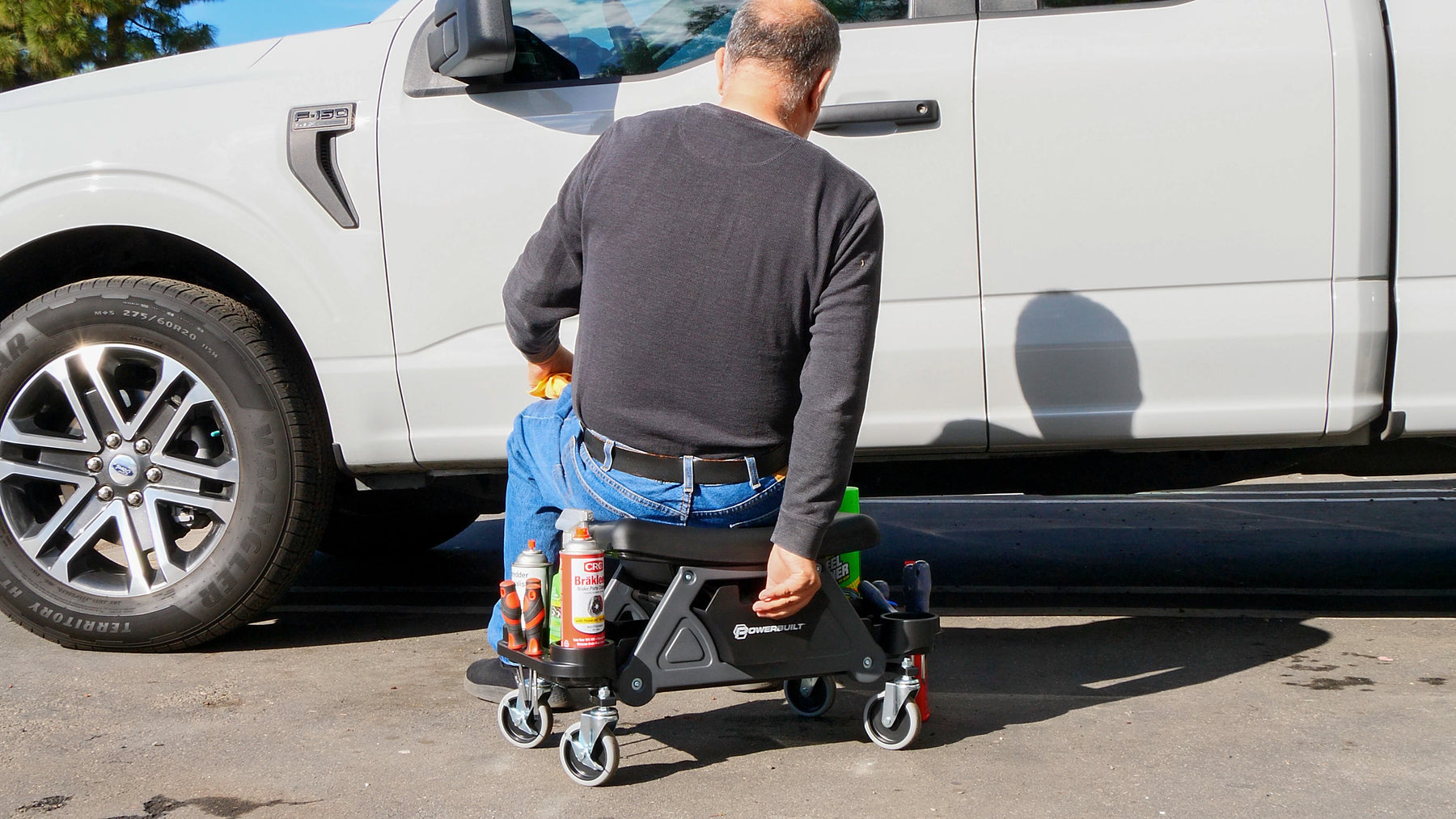 Heavy Duty Rolling Seat With Cushion Seat