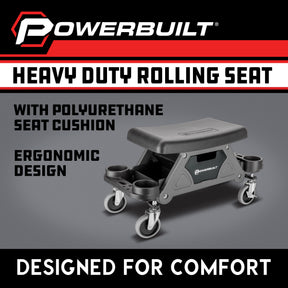 Heavy Duty Rolling Seat With Cushion Seat