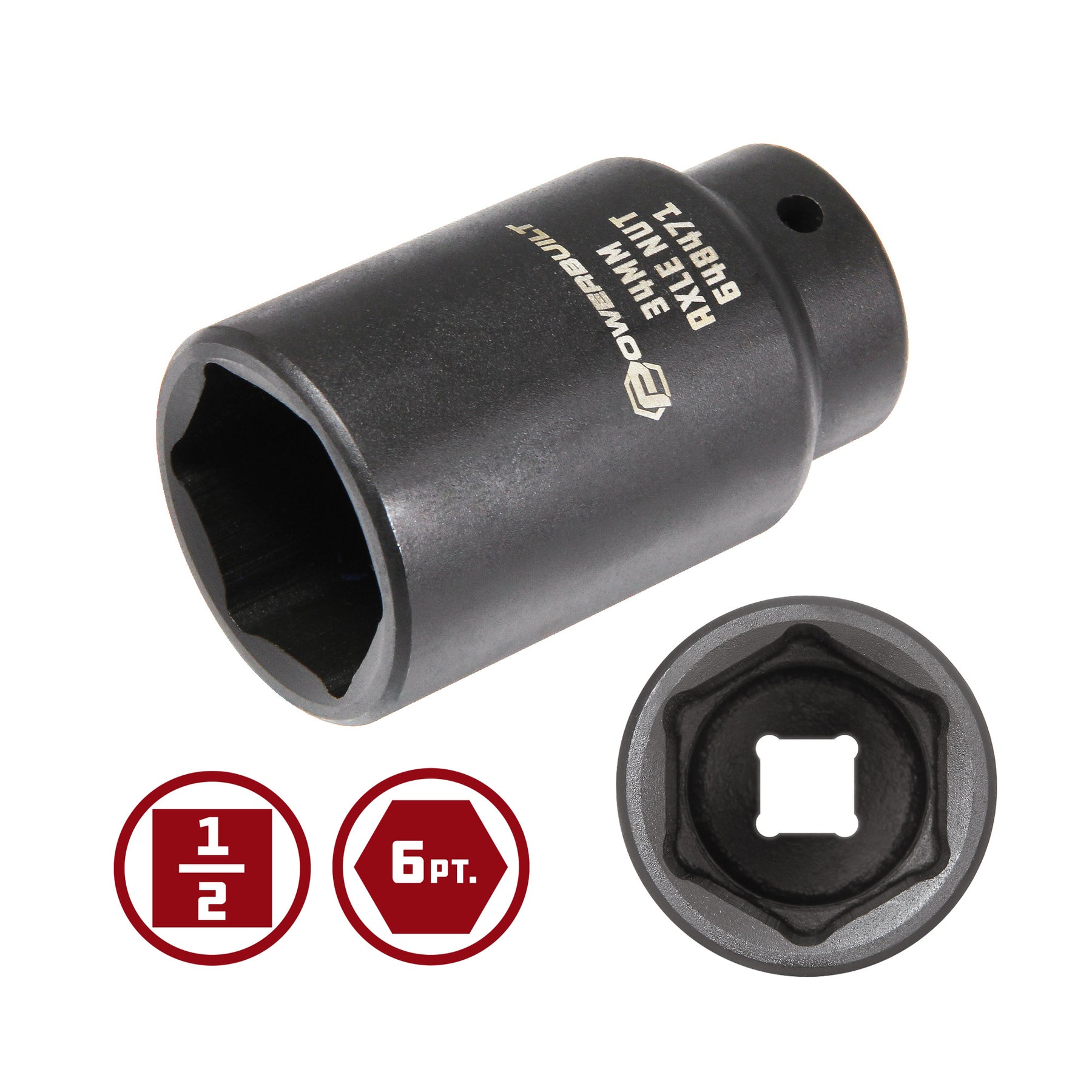 1/2 in. Dr. 34mm Axle Nut Socket