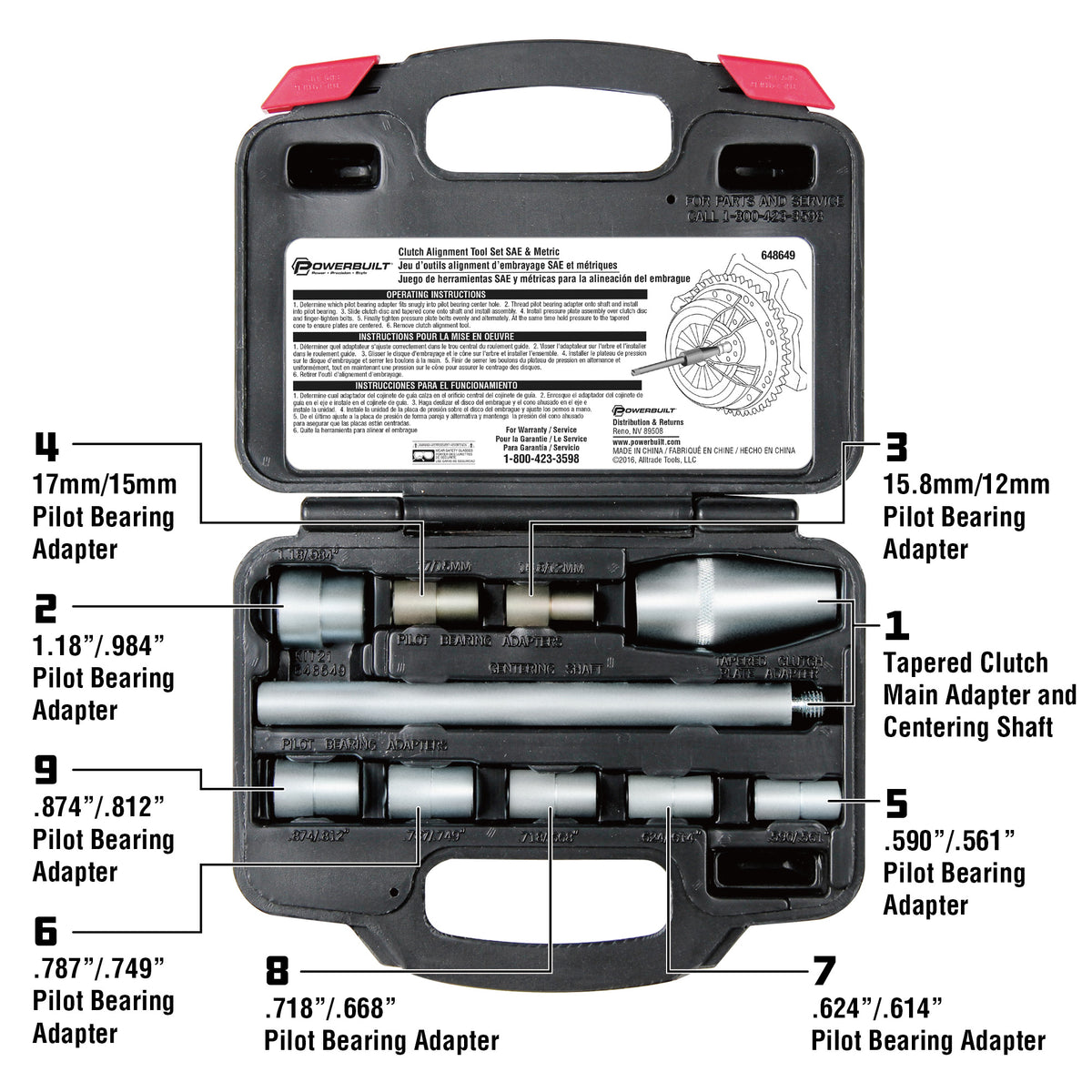 Clutch Pilot Tool Kit