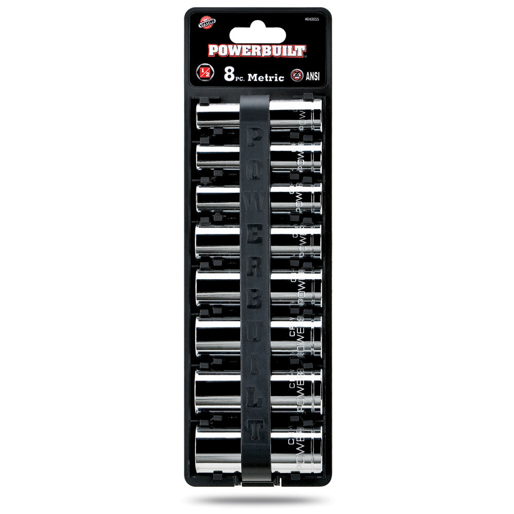 8 Piece 1/2 in. Dr. Metric Deep Socket Set