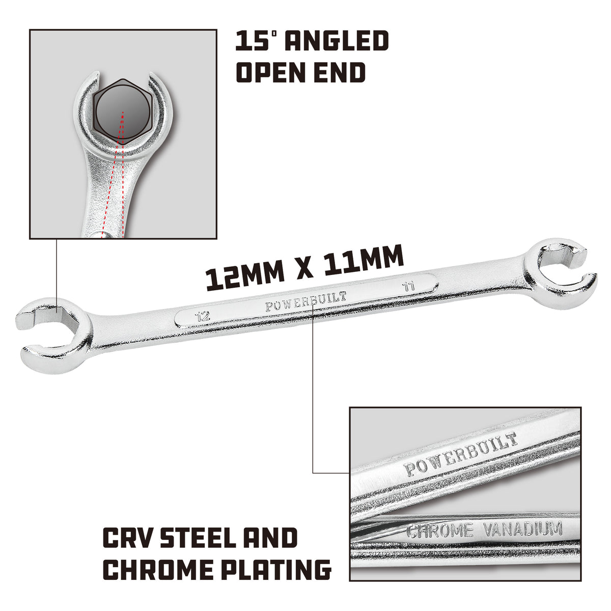 11 x 12 MM Metric Flare Nut Wrench