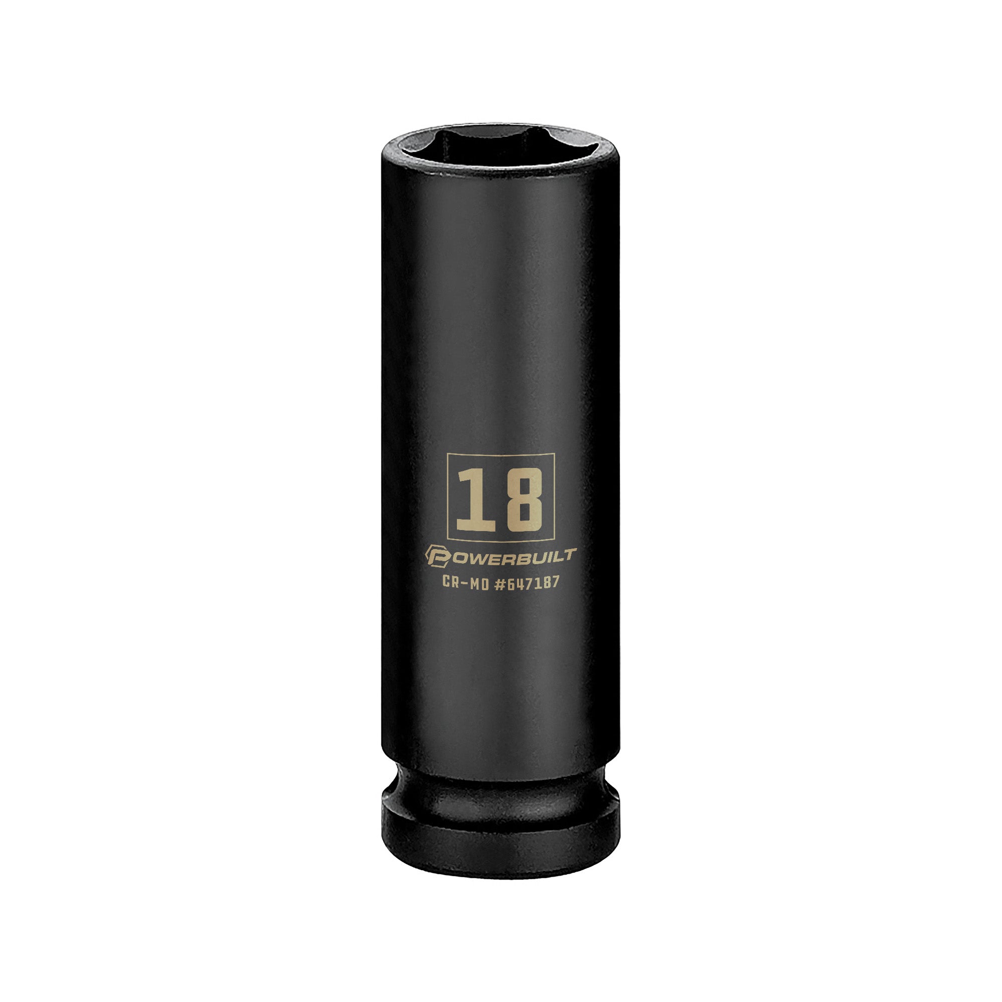 1/2 Inch Drive x 18 MM 6 Point Deep Impact Socket