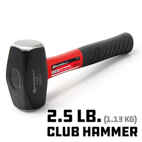 Handle with - Non-Slip Fiberglass Pound Hammer 2-1/2 Club