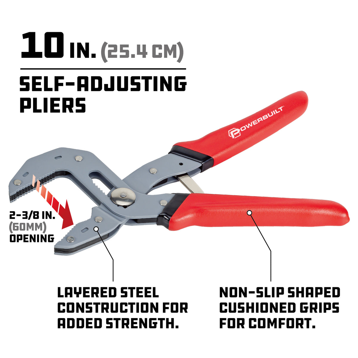 10 Inch Self-Adjusting Power Grip Pliers